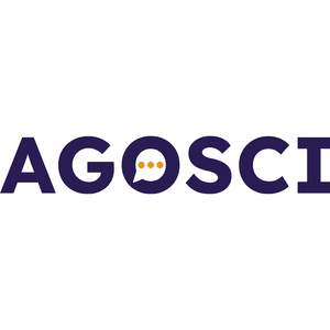 AGOSCI logo, including a speech bubble with an orange ellipsis in the 'O'. Click to go to AGOSCI's website.
