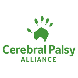 Cerebral Palsy Alliance logo, with an illustration of a green handprint, the palm in the shape of Australia. Click to go to Cerebral Palsy Alliance's website.