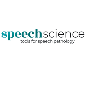 The speech science logo, speech in green, science in black, tools for speech pathology. Click to go to Speech Science website. 